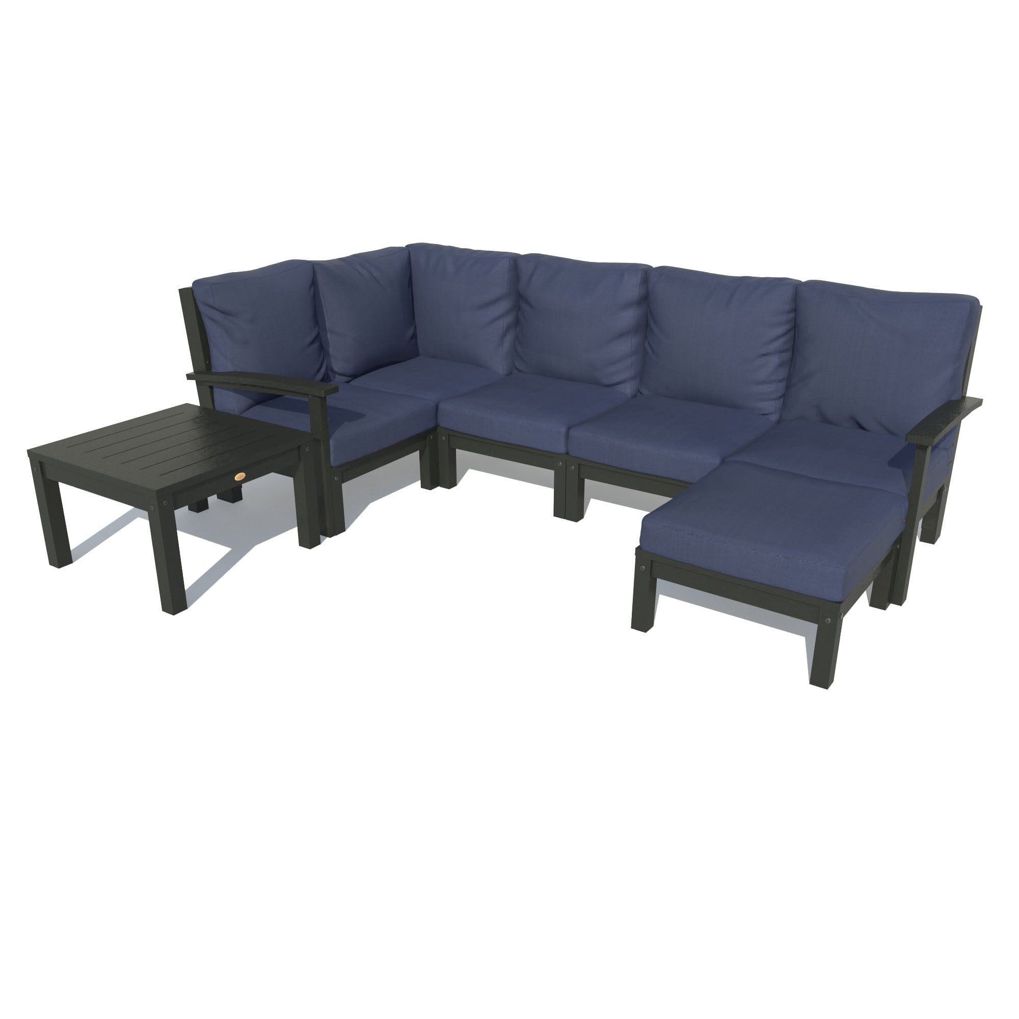 Luxury 7-Piece Deep Seating Sectional Sofa Set with Ottoman and Side Table - Modern Living Room Furniture for Comfortable Family Gatherings & Relaxation