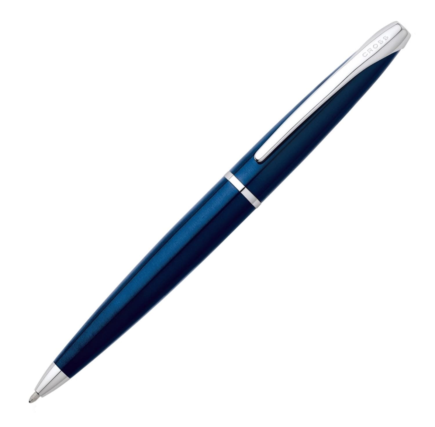Premium Cross ATX Ballpoint Pen - Translucent Blue Lacquer Finish - Smooth Writing for Office, School & Gift Giving