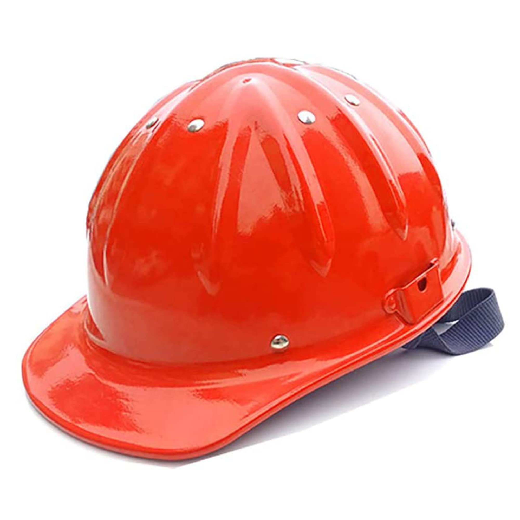 Durable Safety Helmet with Brim Design & Top Reinforcement Plate - 4-Point Ratchet Suspension Hard Hat in Aluminum Alloy for Head Protection | Construction, Industrial Work & Outdoor Safety Gear