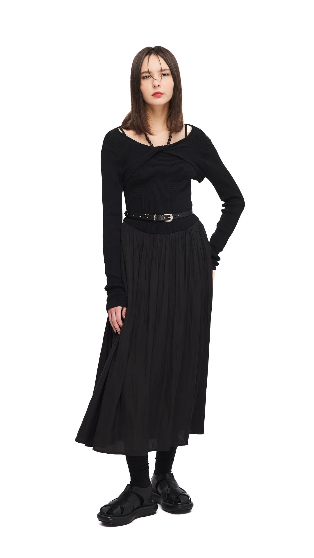 Elegant Tie Neck Slip Dress for Women - Flowy Summer Midi Dress with Adjustable Straps | Perfect for Weddings, Date Nights & Special Occasions