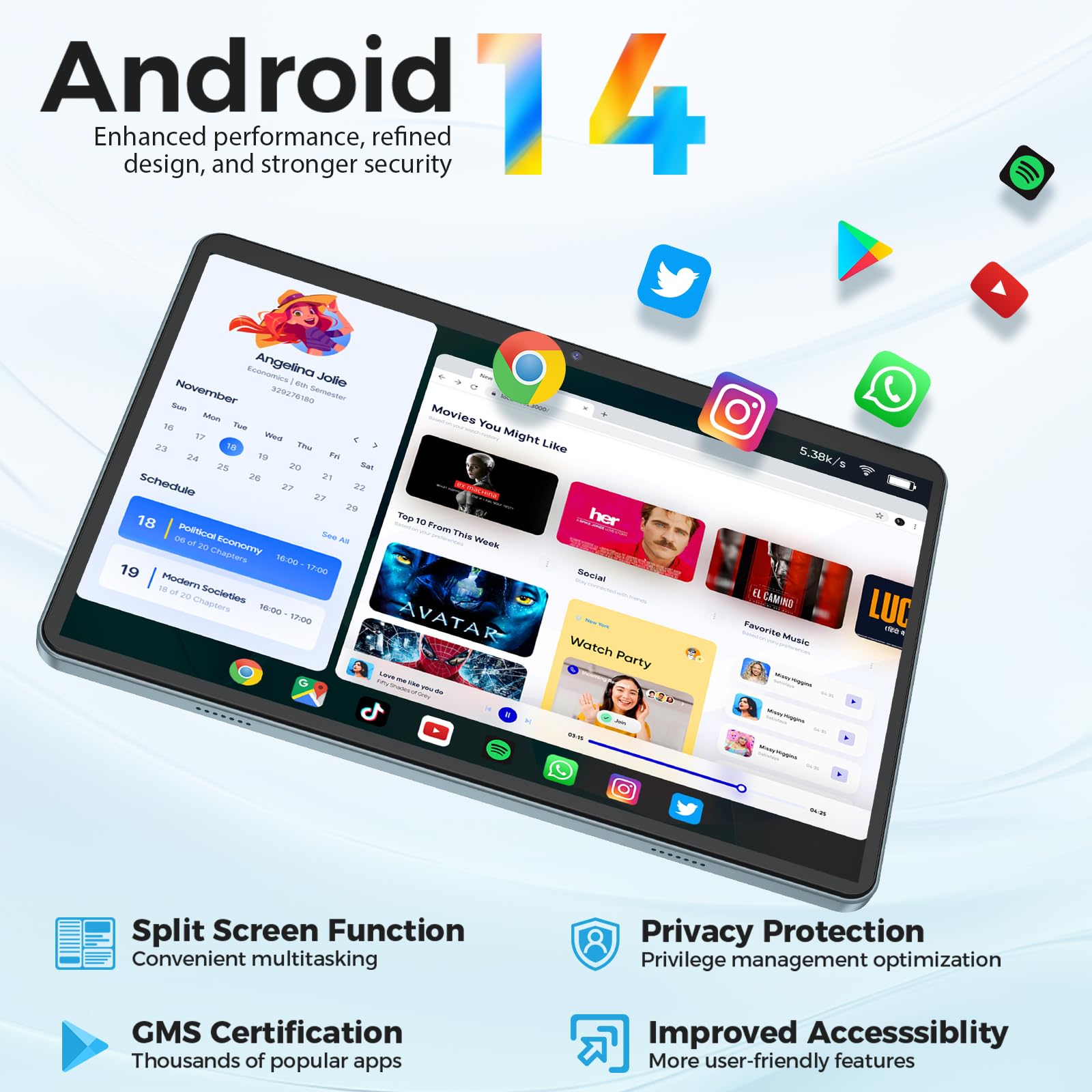 **10 Inch Android 14 Tablet with Keyboard – 24GB RAM + 128GB Storage (1TB Expandable), 8-Core CPU, 8000mAh Battery, 5G WiFi, Widevine L1, GMS Certified – 2-in-1 Laptop & Tablet with Mouse & Stylus (Green) – Perfect for Work, Study, and Entertainment**