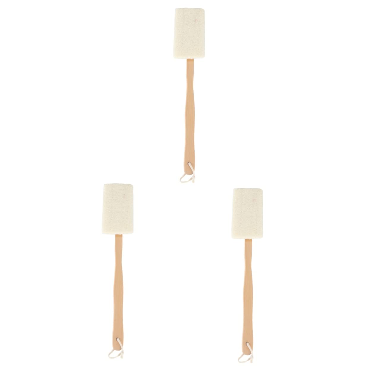 DOITOOL 3-Pack Exfoliating Bath Brush Set for Men - Bamboo Body Scrubber, Shower Loofah & Back Scrubber for Deep Skin Cleansing & Exfoliation | Perfect for Daily Shower, Spa & Skin Care Routine