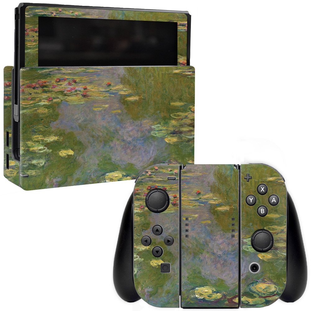 MightySkins Protective Vinyl Decal Wrap Cover for Nintendo Switch - Water Lilies Design | Durable, Customizable & Easy to Apply Skin | Made in USA | Perfect for Gaming, Travel & Personalization