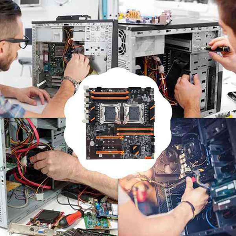 Pitxsgsia X99 Dual CPU Motherboard LGA2011 - Supports DDR4 ECC Memory, 2x Xeon E5-2620 V3 CPUs & 4GB DDR4 2133MHz RAM - Ideal for High-Performance Servers, Workstations & Gaming Rigs