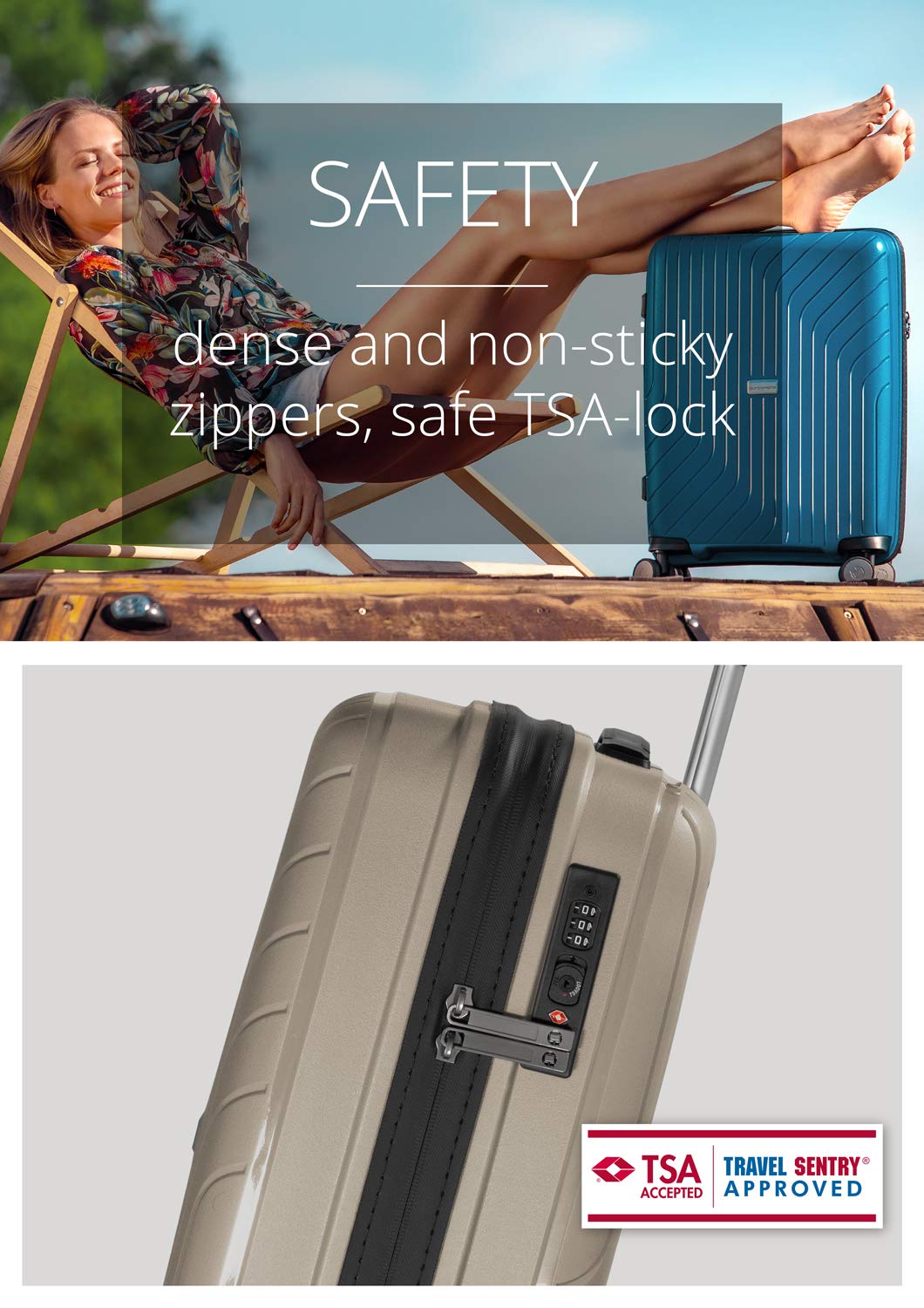 Premium Unisex Carry-On Luggage for Adults - Champagne Color, Lightweight & Durable Hand Luggage for Business Travel, Weekend Getaways & Airplane Cabin Use