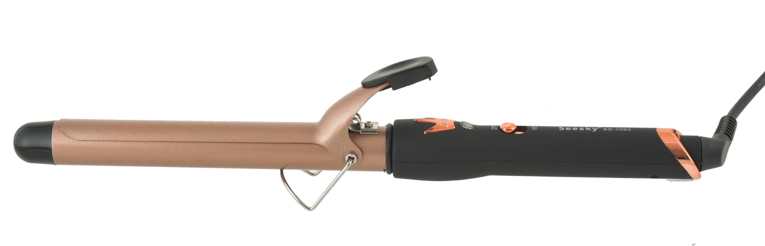Seesky SS-1092 Professional 25mm Ceramic Hair Curling Iron with Smooth Glide Plates - Black | 1 Year Warranty | Perfect for Beach Waves, Salon-Style Curls & Everyday Hairstyling