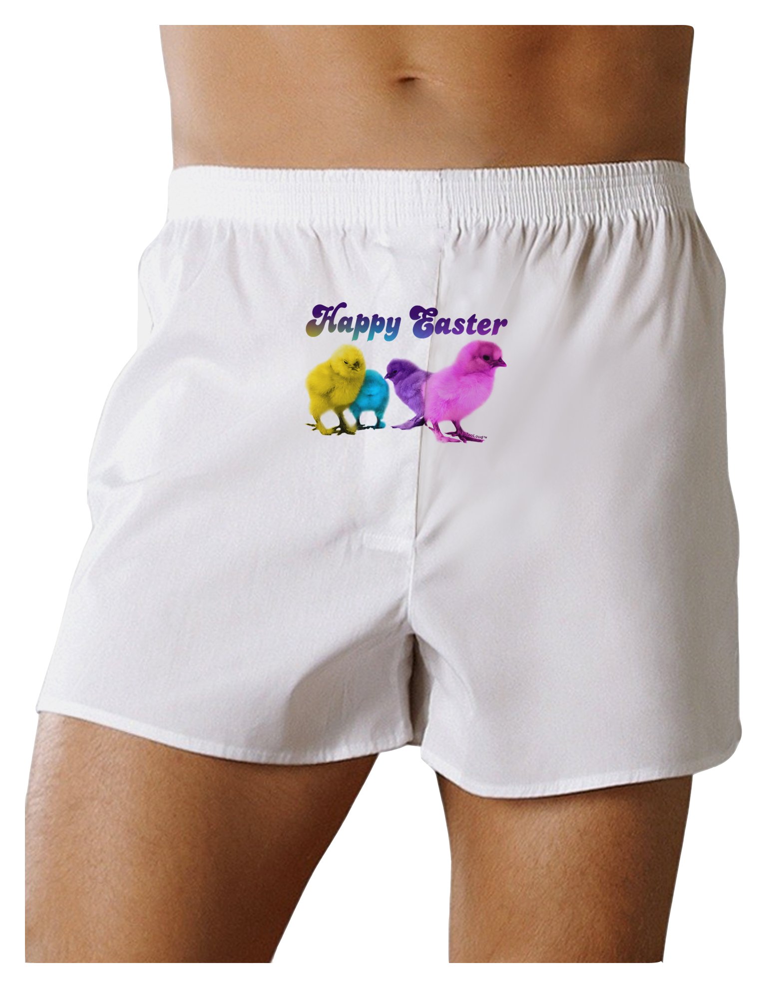 Happy Easter Peepers Printed Boxer Shorts for Men - Fun Holiday Underwear for Easter Celebrations & Gifts