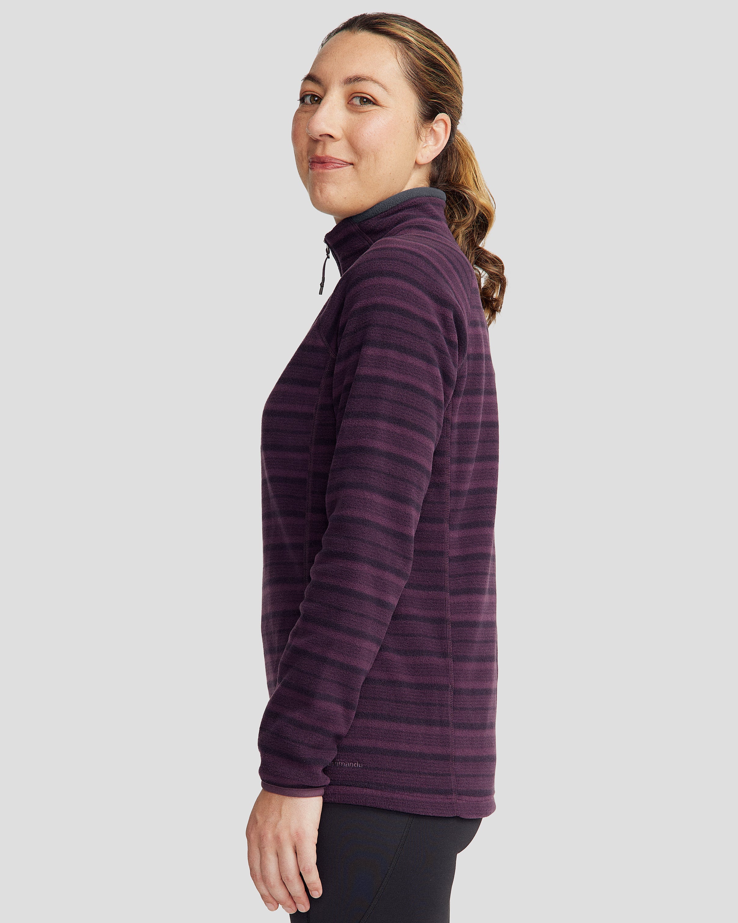 Women's Ridge 100 Primaloft Insulated Pullover Jacket - Warm Winter Fleece Lined Hoodie with Jam Stripe Design for Hiking, Camping & Outdoor Activities