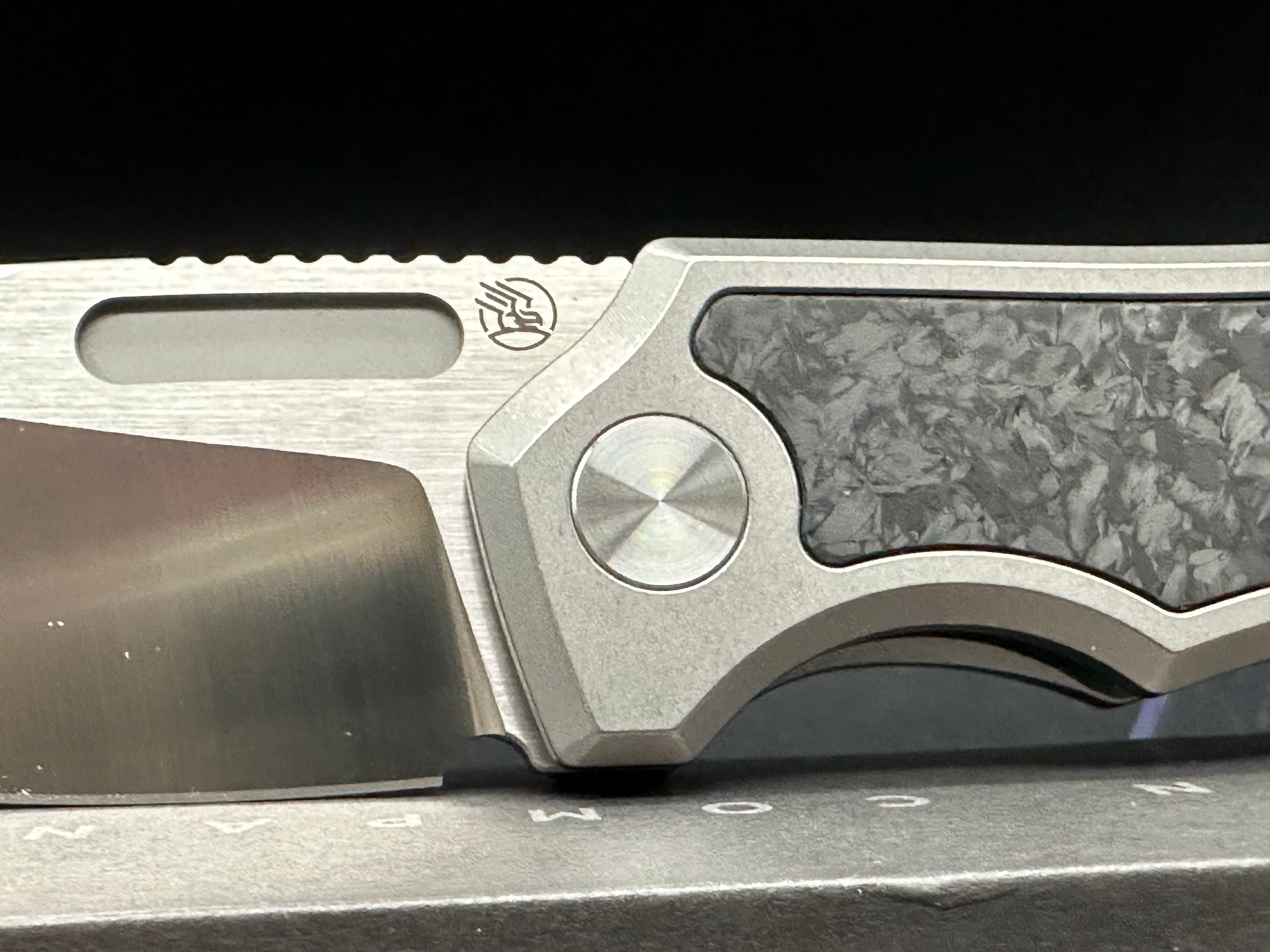 Griffin Company Scout F3 Titanium Carbon Fiber Handle M390 Blade EDC Folding Knife - Perfect for Camping, Hiking & Outdoor Survival Gear