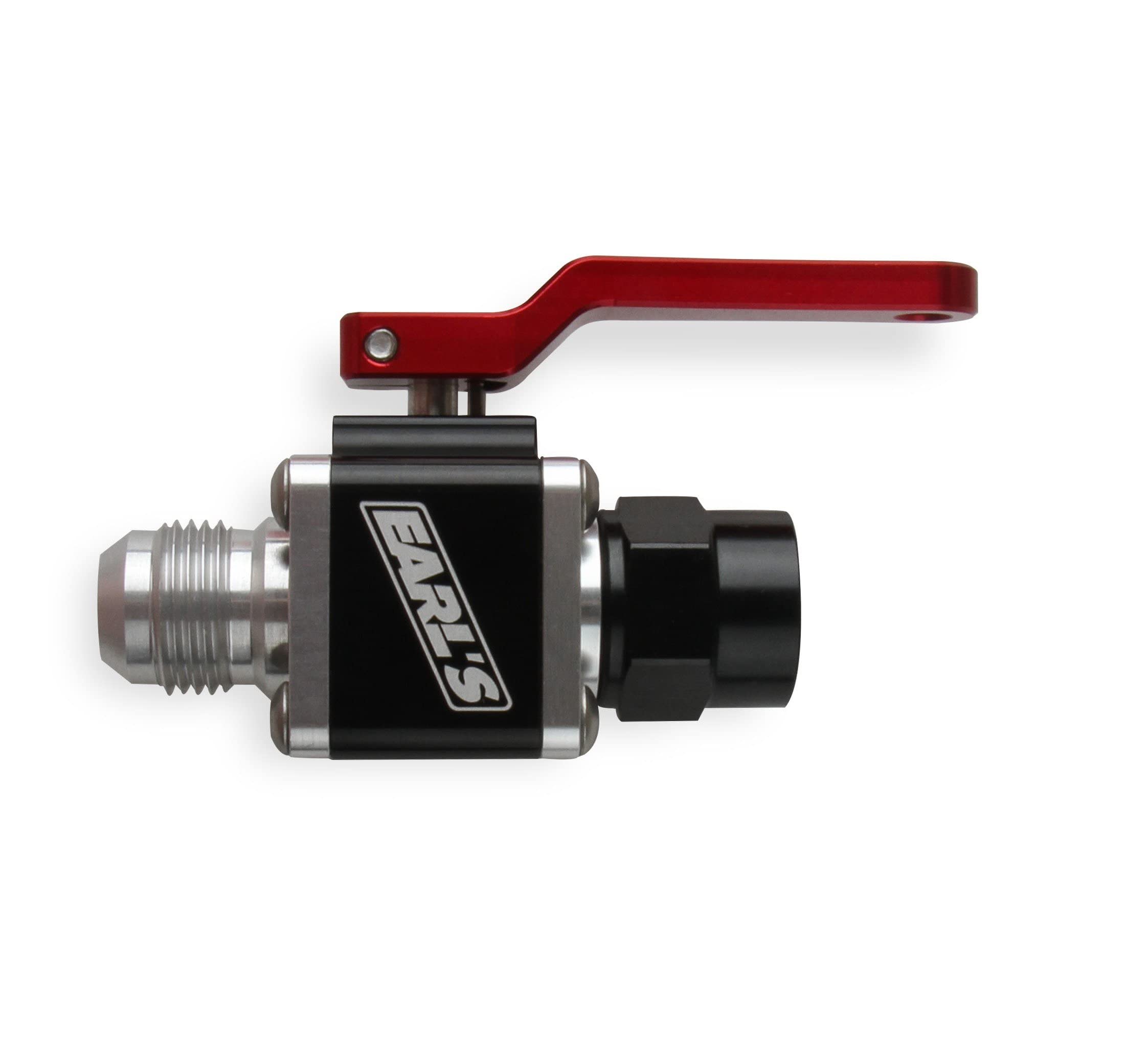 Earl's 230710ERL UltraPro AN-10 Male to Female Ball Valve - High Performance Fuel/Oil Flow Control for Automotive, Marine & Industrial Applications