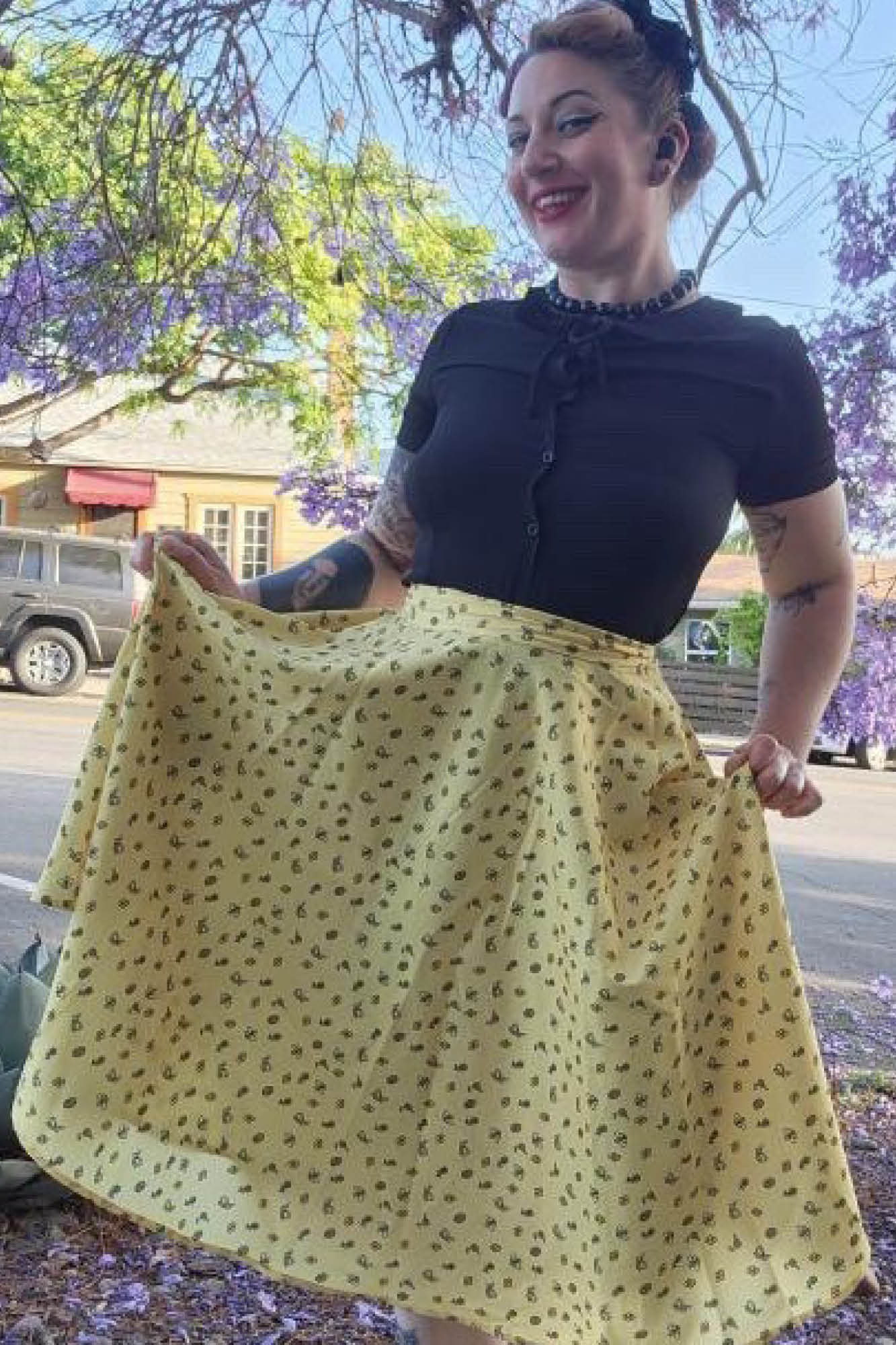 Annette Full Circle Skirt - Women's Flowy A-Line Swing Skirt with Elastic Waist | Perfect for Dances, Weddings & Casual Outfits