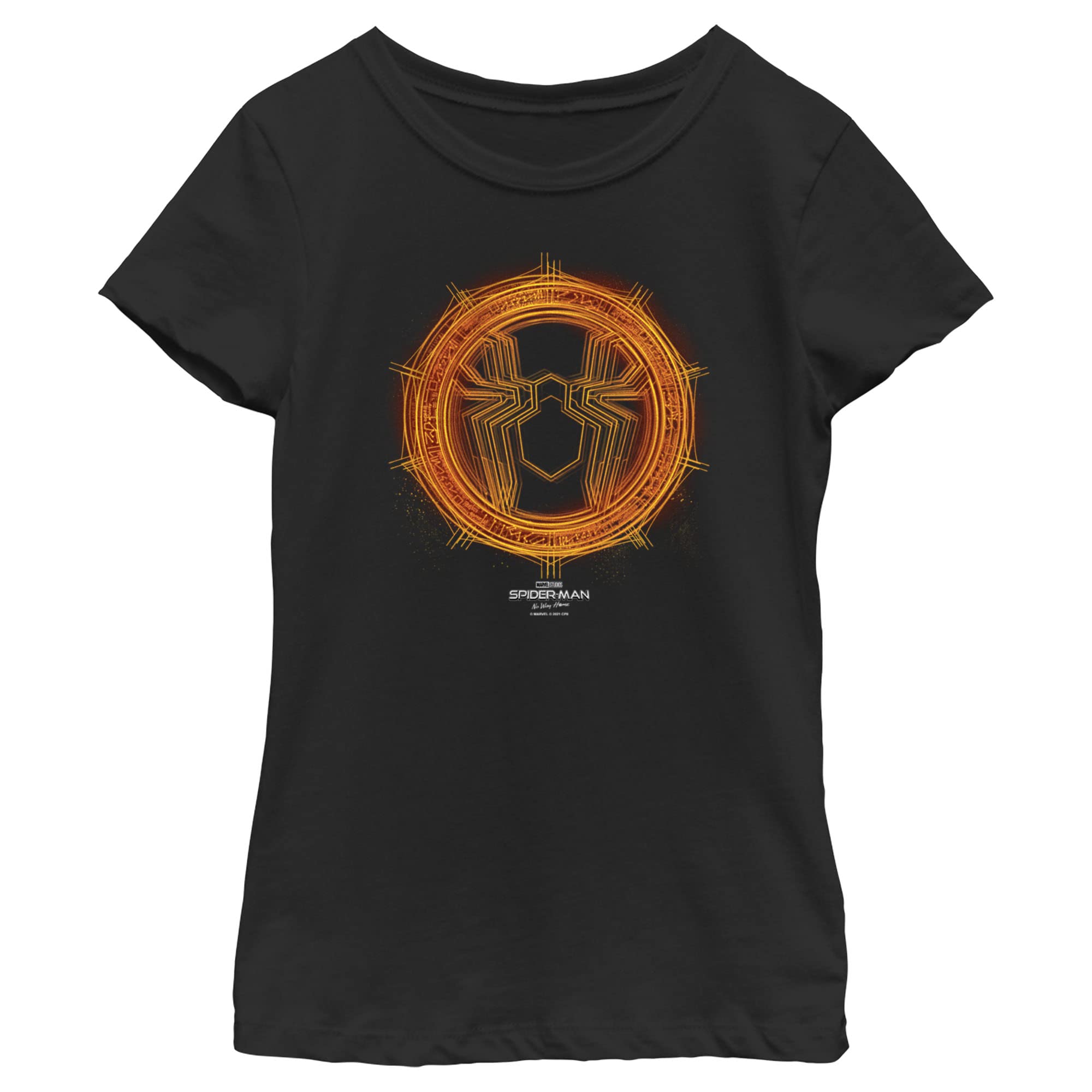 Marvel Spider-Man No Way Home Golden Logo T-Shirt for Women - Cool Graphic Tee for Cosplay, Movie Fans & Casual Wear