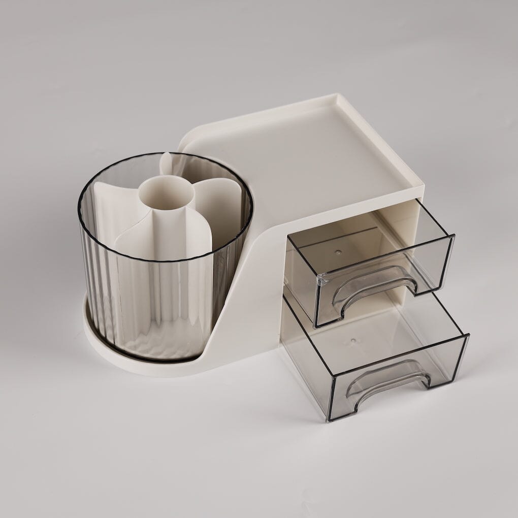 Rotating Storage Box with Drawers - Multi-Purpose Organizer for Home, Office, and Closet Organization