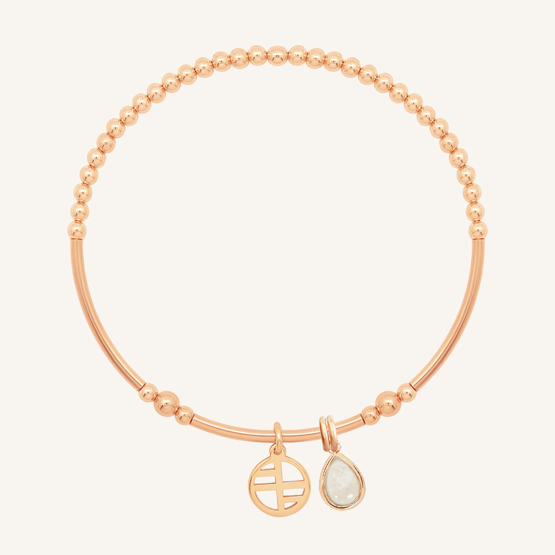 Moonstone Trove Charm Bracelet - Elegant Crystal Beaded Jewelry for Women | Perfect for Boho Style, Gift Giving & Everyday Wear