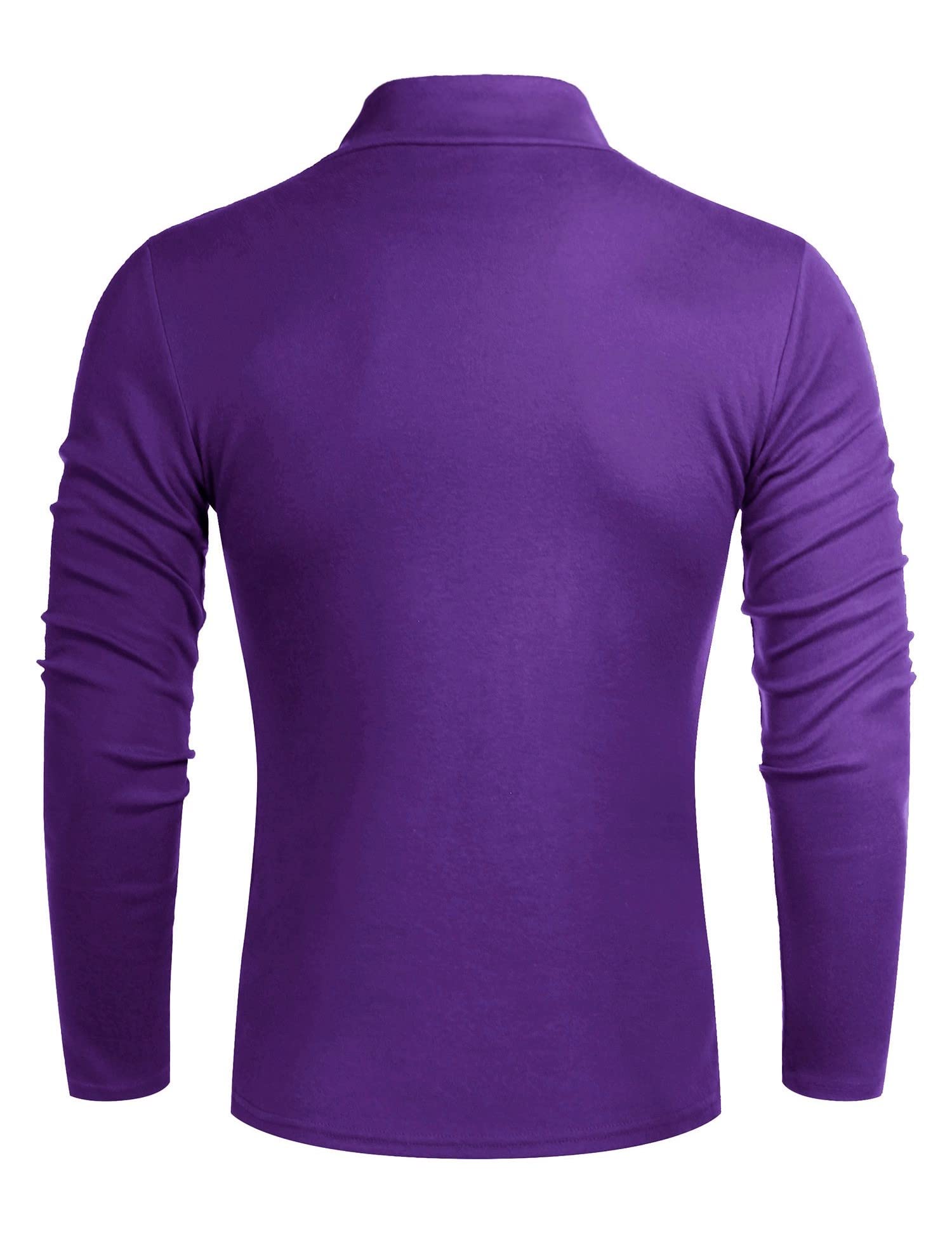 Poriff Men's Slim Fit Turtleneck Sweater - Long Sleeve Mock Neck Pullover for Casual Wear | Perfect for Office, Date Night & Fall Layering