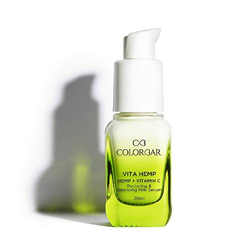 Colorbar Vita Hemp Restoring & Balancing Milk Serum - Nourishing Face Serum with Pomegranate Scent, Vitamin C & Hemp Seed Oil - Hydrating & Revitalizing for Dry, Dull Skin | Day & Night Skincare Routine