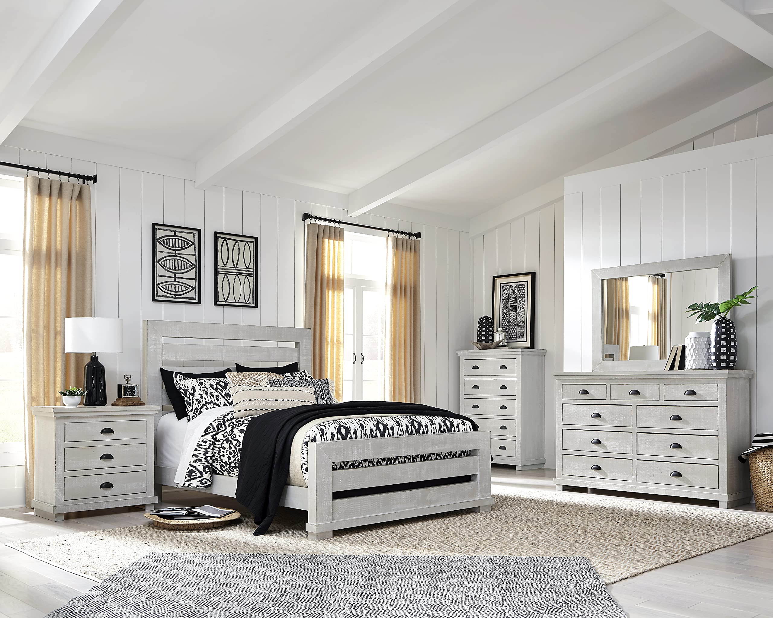 Progressive Willow Nightstand - Modern Grey Bedside Table with Storage Drawer | Perfect for Bedroom, Guest Room, or Dorm Decor