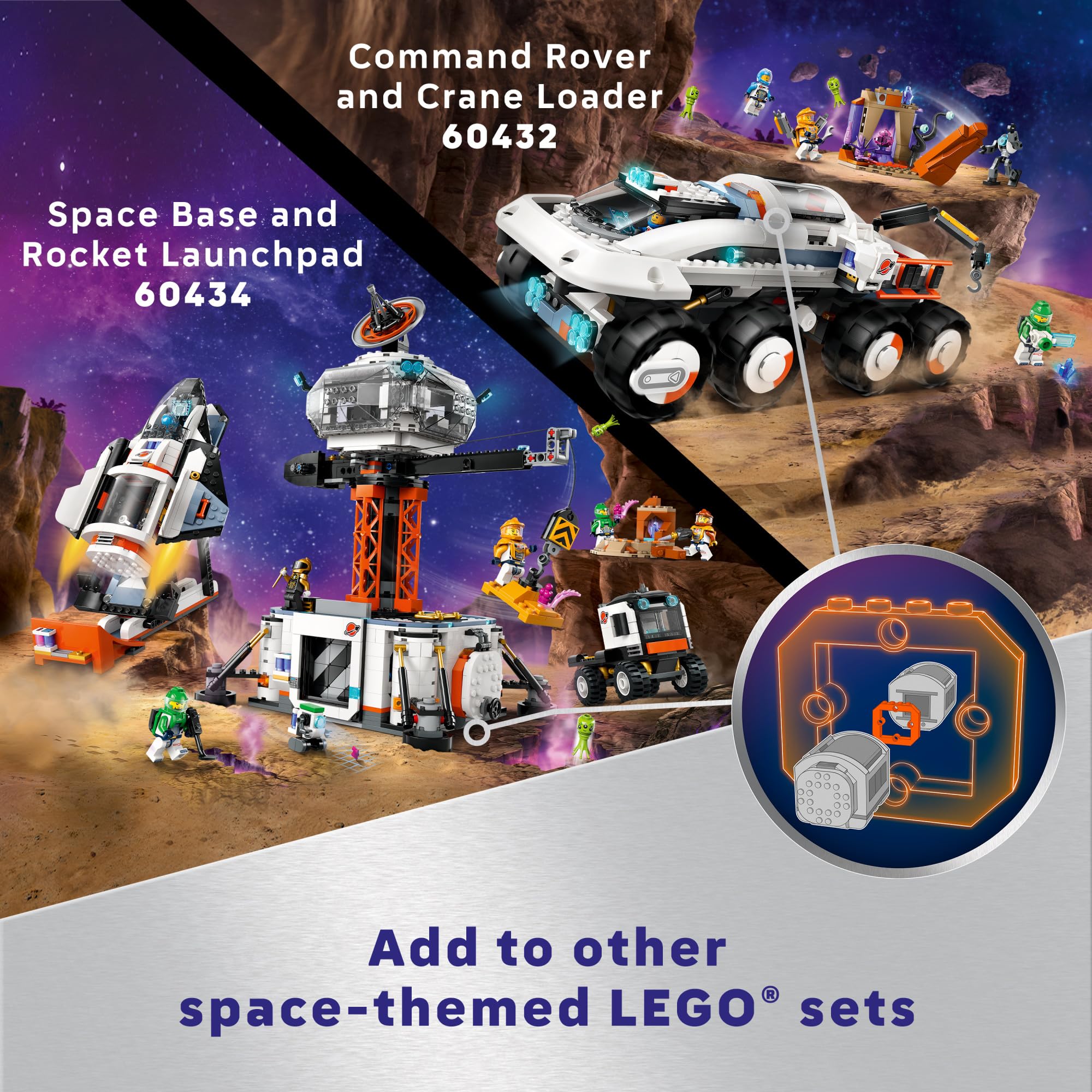 LEGO City Modular Space Station STEM Building Toy with 6 Astronaut Minifigures - Educational Science Exploration Set for Kids Ages 7+ | Perfect Gift for Boys & Girls | Creative Play & STEM Learning Activity