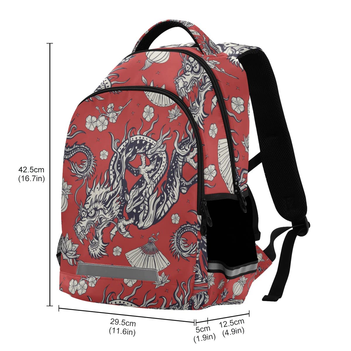 ALAZA Chinese Dragon Myth Backpack - Stylish Laptop Bag for Women & Men, Fits 13 14 15.6 Inch Notebooks & Tablets, Perfect for School, Work & Travel