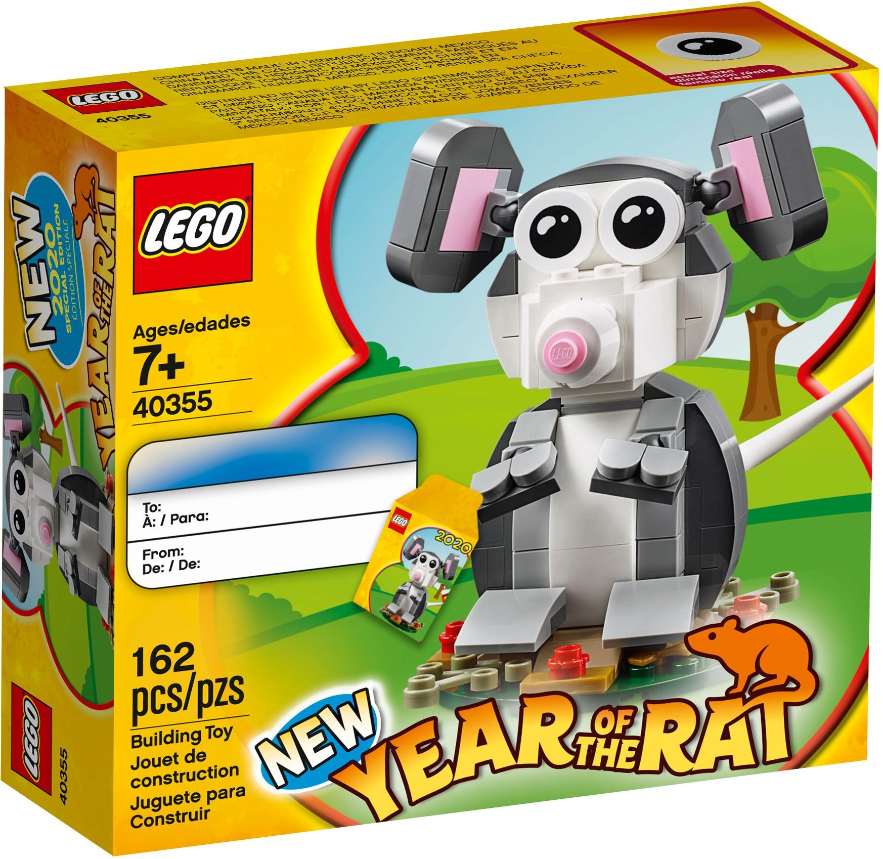 LEGO 40355 Year of The Rat Building Kit - Chinese Zodiac Rat Collectible Set for Lunar New Year - Perfect for Gifts, Display, and LEGO Enthusiasts