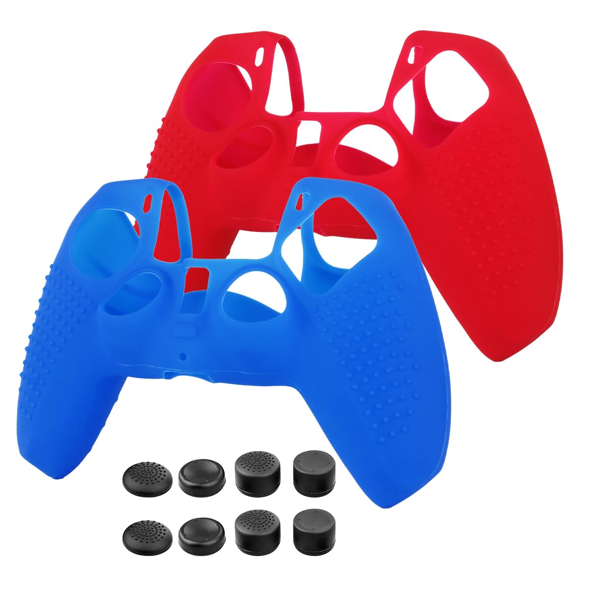 PS4 Controller Silicone Cover - 2 Pack Anti-Slip Skin with Thumb Grips for Gaming Comfort