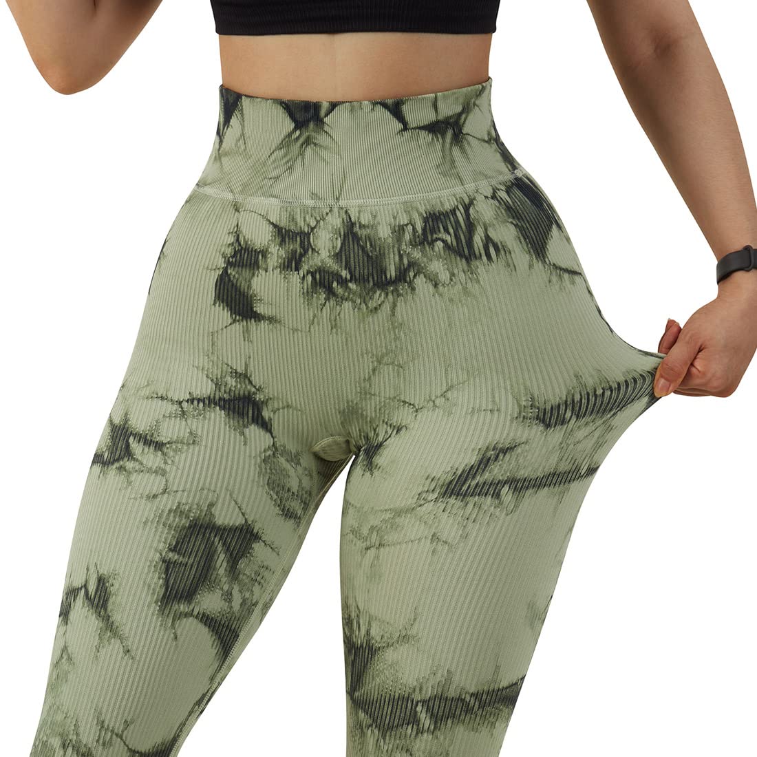 SUUKSESS Women's High Waist Ribbed Seamless Leggings - Workout, Yoga, Gym & Running Tights for Women - Perfect for Fitness, Lounge & Everyday Wear