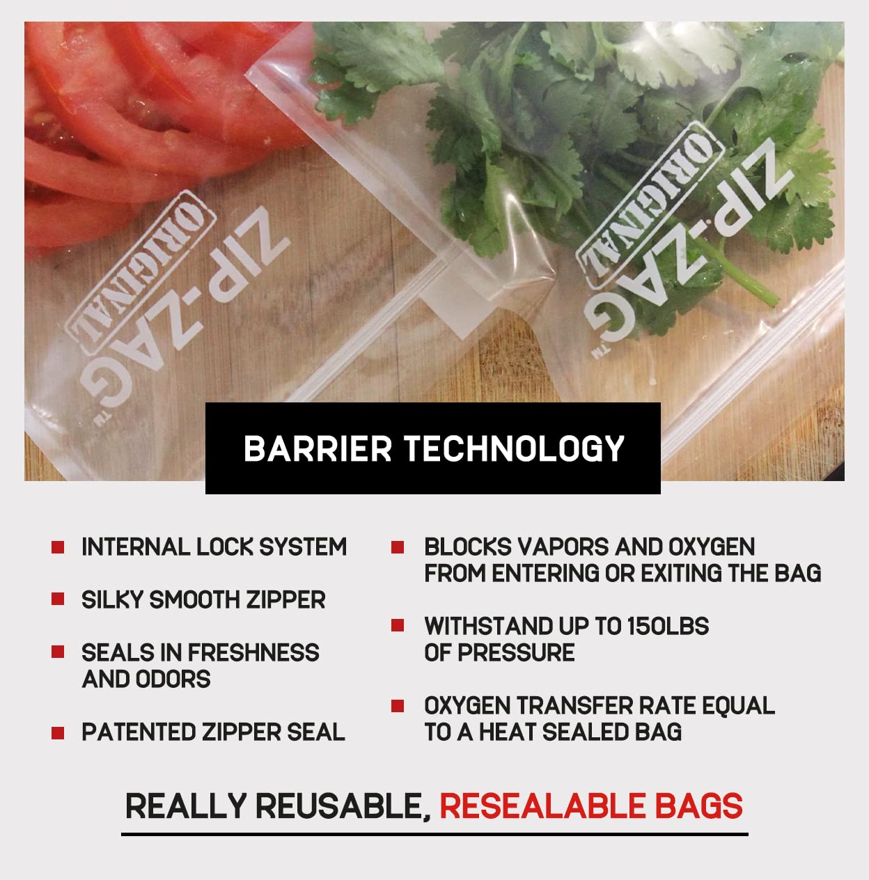 100 Pack 1 LB Zip Lock Bags (16.93