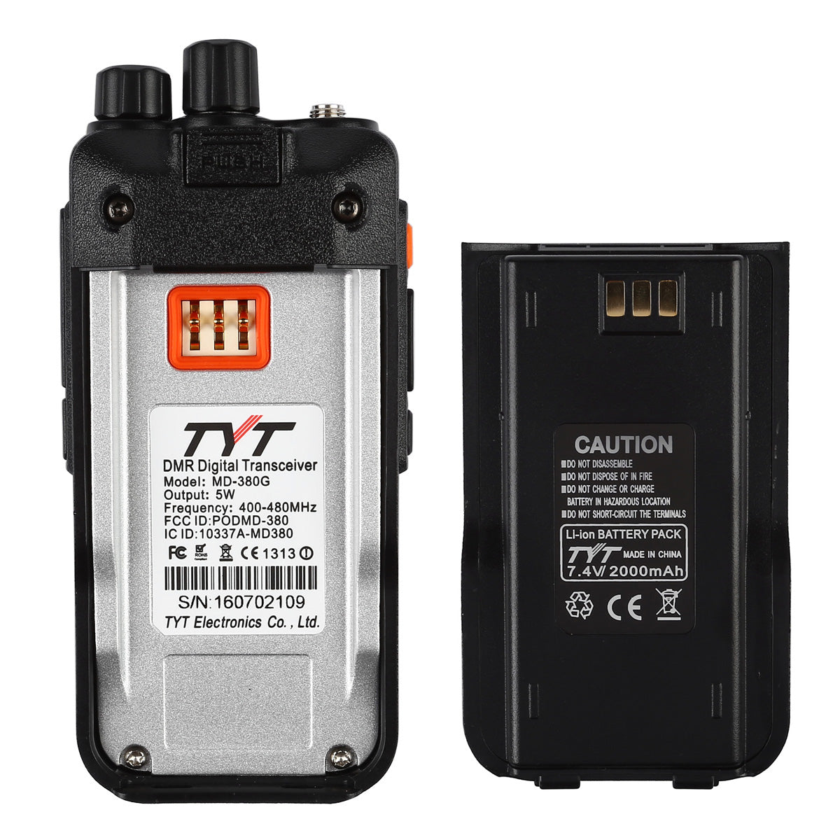 TYT MD-380G UHF DMR Digital Two-Way Radio with GPS - Discontinued Model for Business & Emergency Communication
