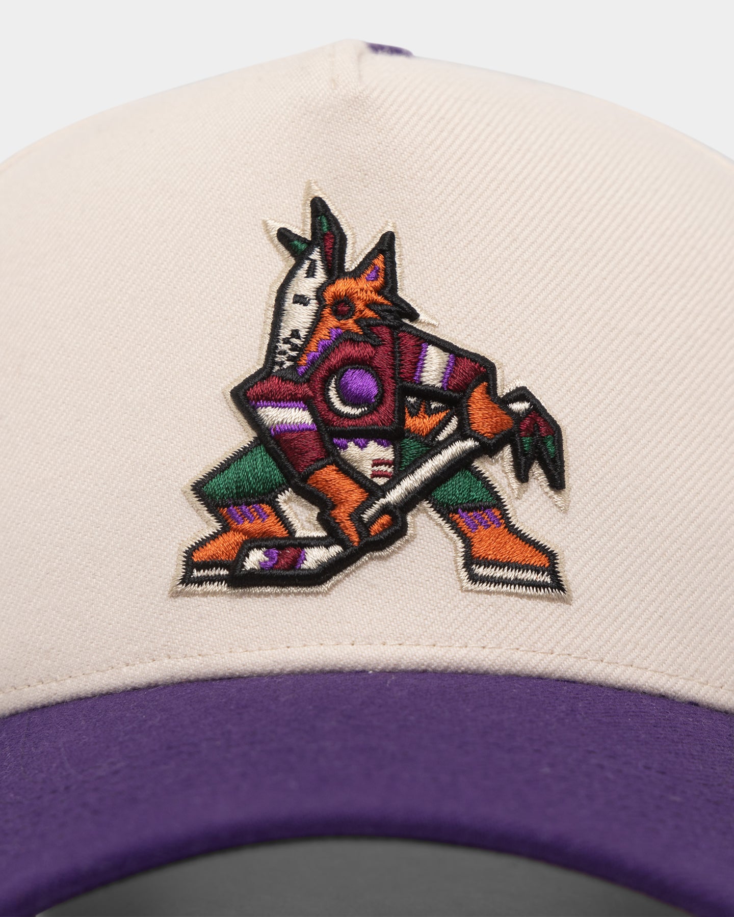 47 Brand Arizona Coyotes 'LA Kings X Arizona Coyotes' 47 MVP DT Snapback Hat - Adjustable Natural/Purple Baseball Cap for Men & Women - Perfect for Sports Fans, Casual Wear & Outdoor Activities