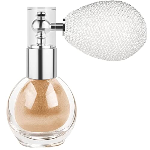 Shimmer Highlighter Powder Spray for Face & Body - Champagne Glitter Makeup with High Gloss Finish | Perfect for Festivals, Parties & Photo Shoots
