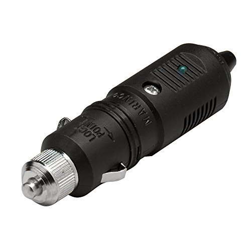 Marinco 12V Cigarette Lighter Plug with LED Light - Perfect for Boats, RVs, and Car Charging Accessories