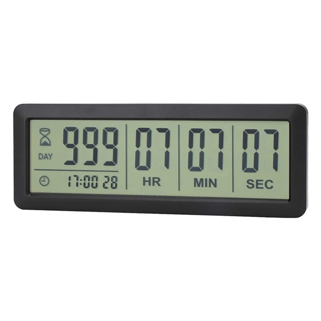 YFQHDD Large Digital Countdown Timer - 999 Days Countdown Clock for Graduation, Lab, Kitchen, Office & Events | Black | Perfect for Time Management & Special Occasions