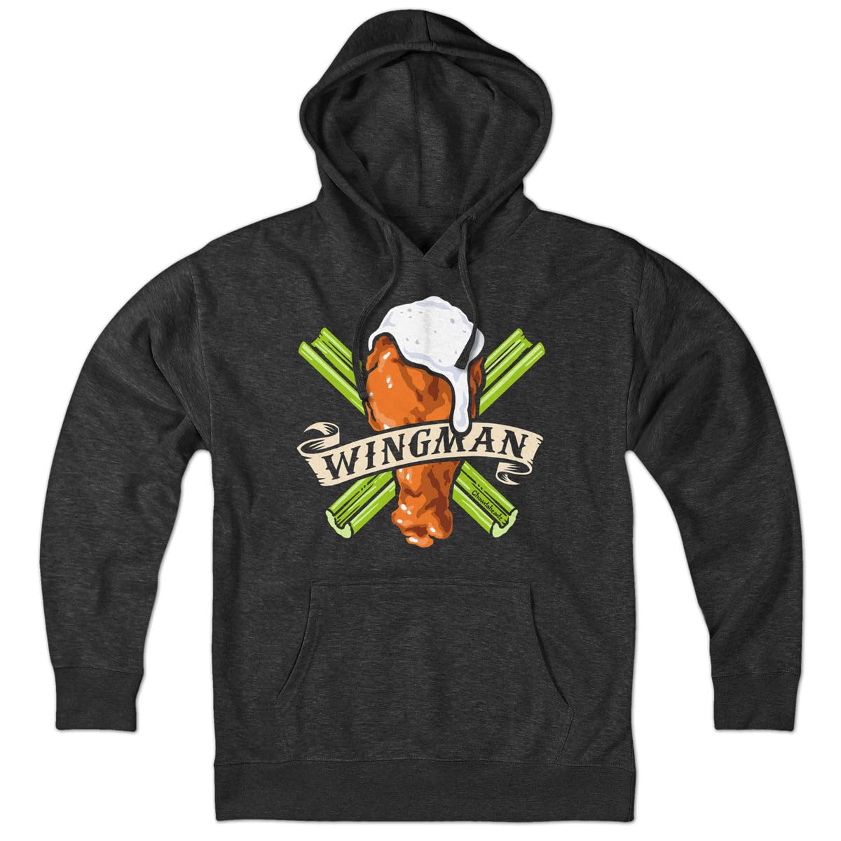 Chowdaheadz Wingman Hoodie - Soft Unisex Pullover Sweatshirt | Cotton Blend Casual Wear for Men & Women | Perfect for Outdoor Activities, Gym & Everyday Comfort