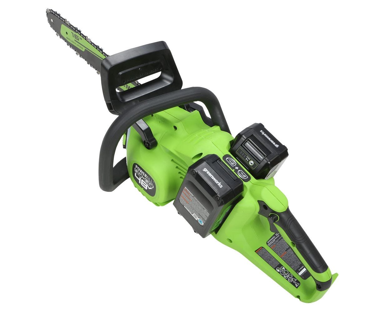 48V (2x24V) 16-Inch Cordless Battery Chainsaw with Two 4.0Ah USB Batteries & Dual Port Fast Charger - Perfect for Tree Trimming, Firewood Cutting, and Yard Maintenance