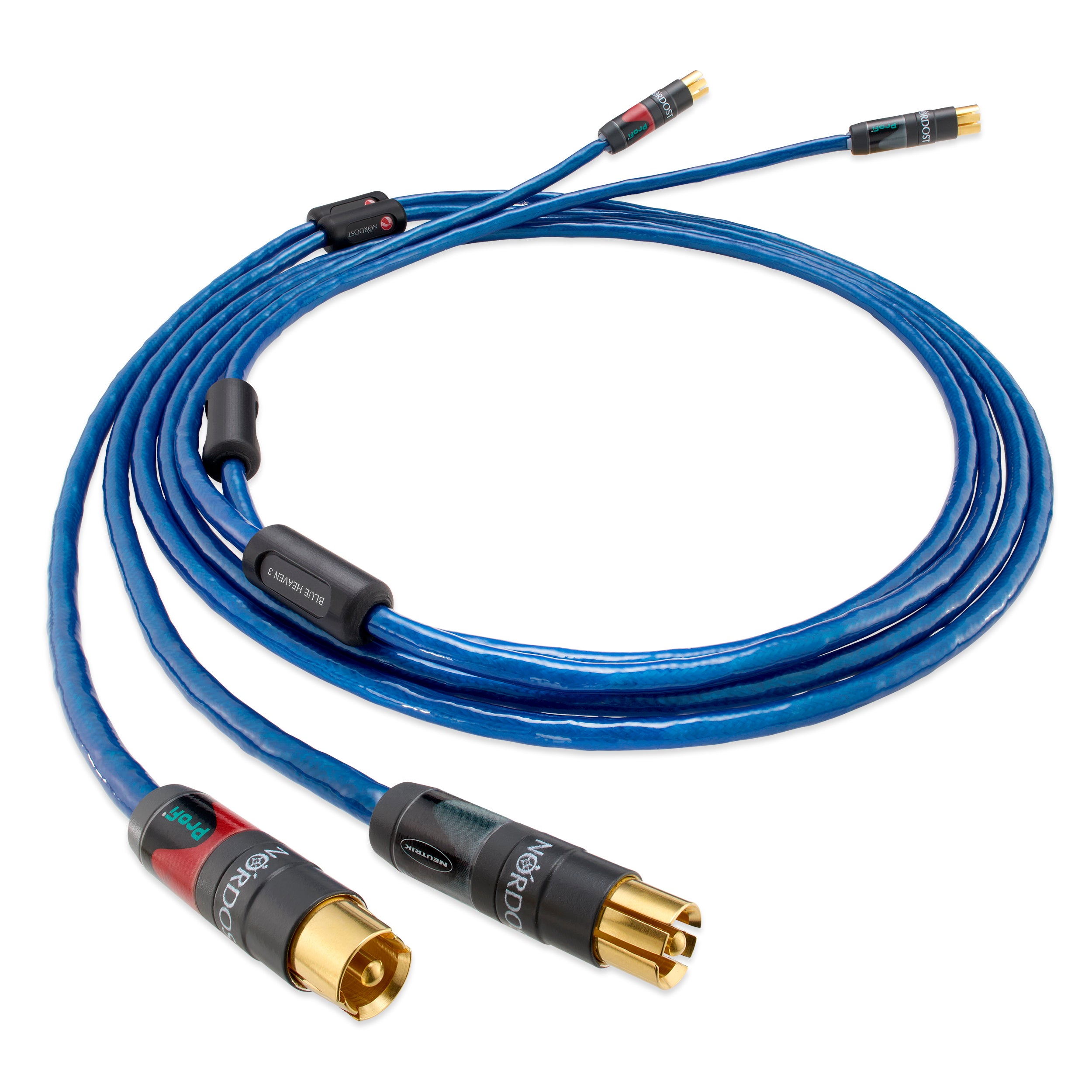 Nordost Leif 3 Blue Heaven 3 Analog Interconnect Cables - High-End Audio Cables for Home Theater & Hi-Fi Systems - Perfect for Turntables, CD Players & Preamps