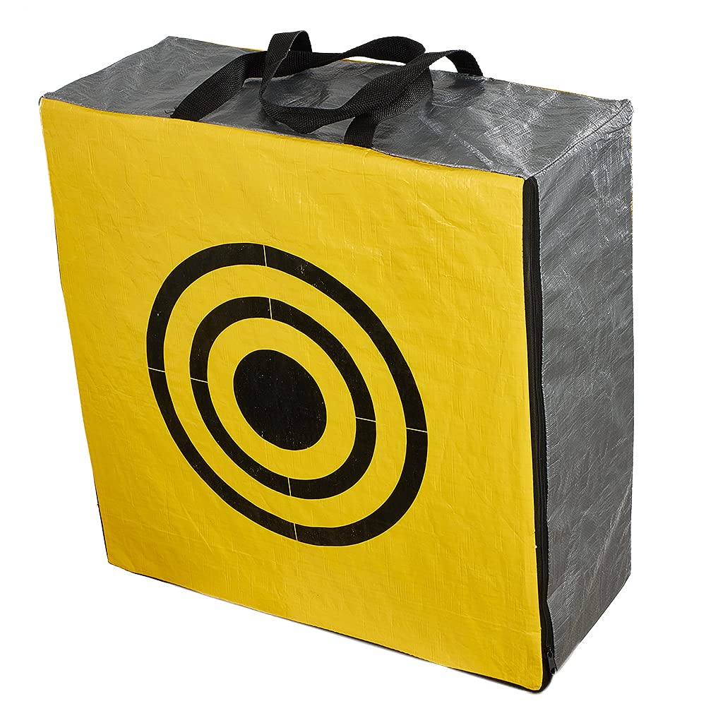 Professional Archery Target Bag with 2 Shooting Sides - Weatherproof Outdoor Practice Target for Adults & Youth - Includes Carry Handle & Easy Arrow Removal - Perfect for Backyard Training, Hunting Practice & Field Archery (Yellow)
