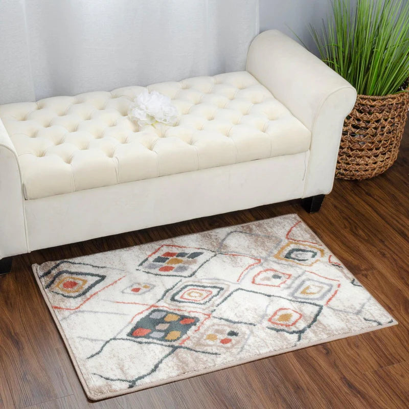 Southwestern Geometric Indoor Area Rug or Runner Rug - Boho Chic Home Decor for Living Room, Bedroom, or Entryway