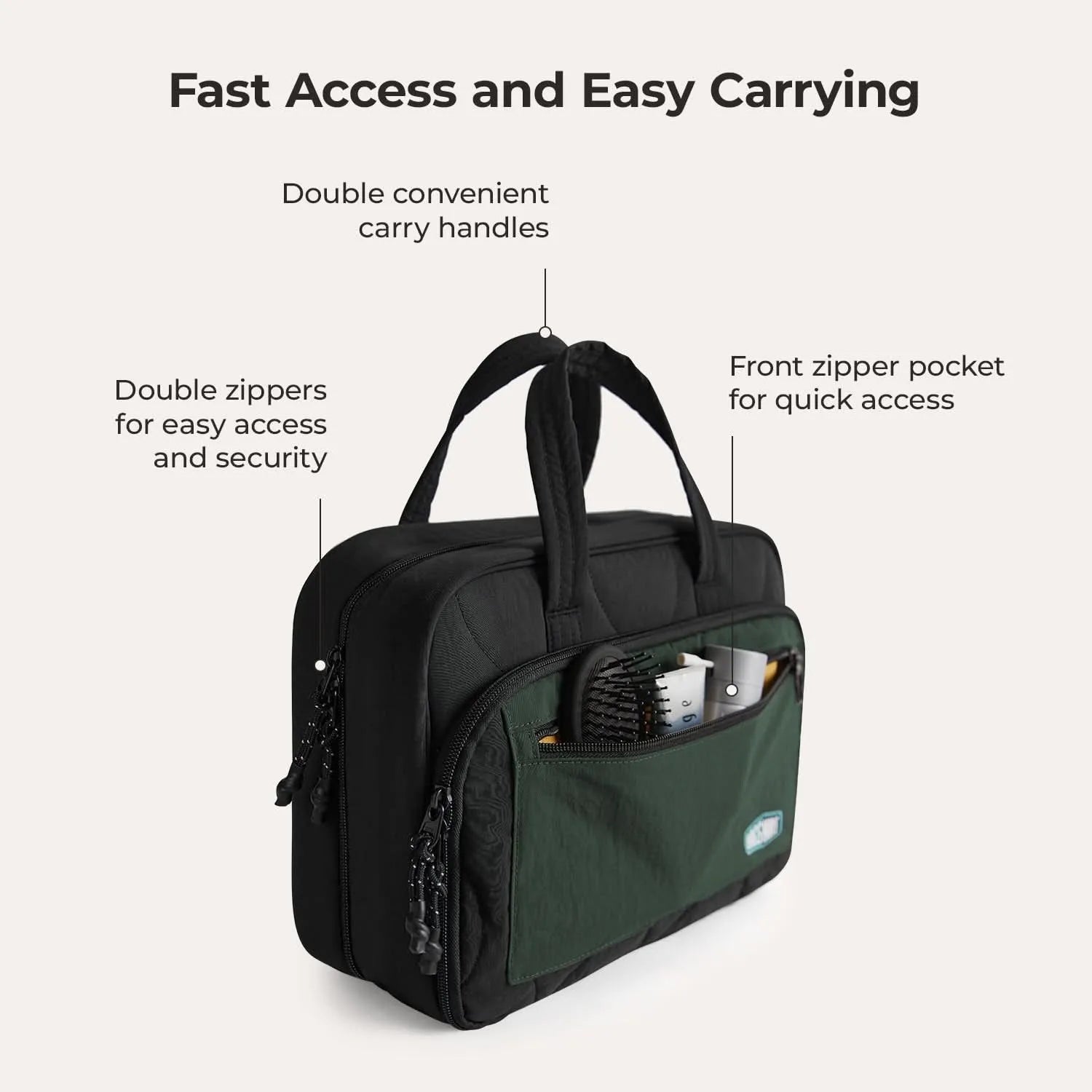 Paz Hanging Toiletry Bag for Travel - Waterproof Cosmetic Organizer with Multiple Pockets - Perfect for Bathroom, Camping & Gym Essentials Storage