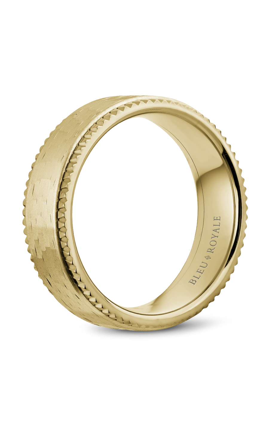 Bleu Royale Men's Wedding Band RYL 032Y75 - 14K Yellow Gold Classic Ring for Groom, Engagement & Anniversary - Perfect for Formal Events & Romantic Occasions