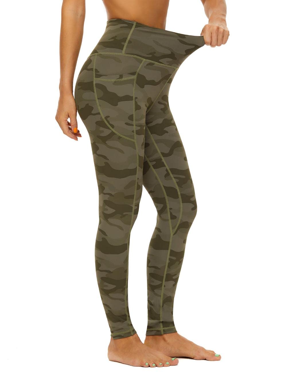 CCKO High Waisted Yoga Pants for Women with Pockets - Stretchy Workout Leggings Tummy Control - Perfect for Gym, Running & Everyday Wear