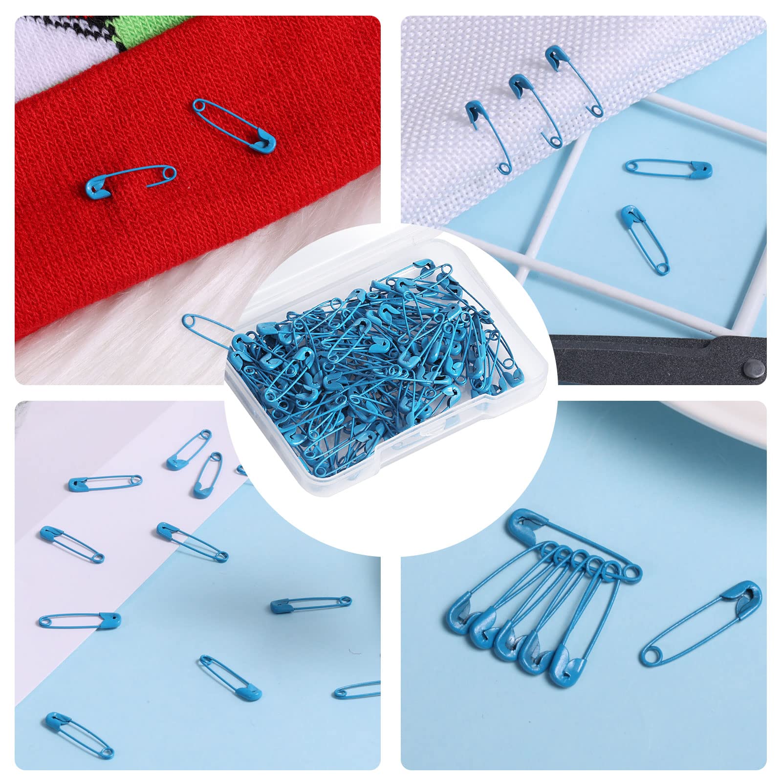 120pcs 19mm Mini Safety Pins for Clothes, Metal Sewing Pins for Clothing, Handicrafts & Jewelry Making - Dark Blue - Perfect for DIY Projects, Emergency Repairs & Fashion Accessories
