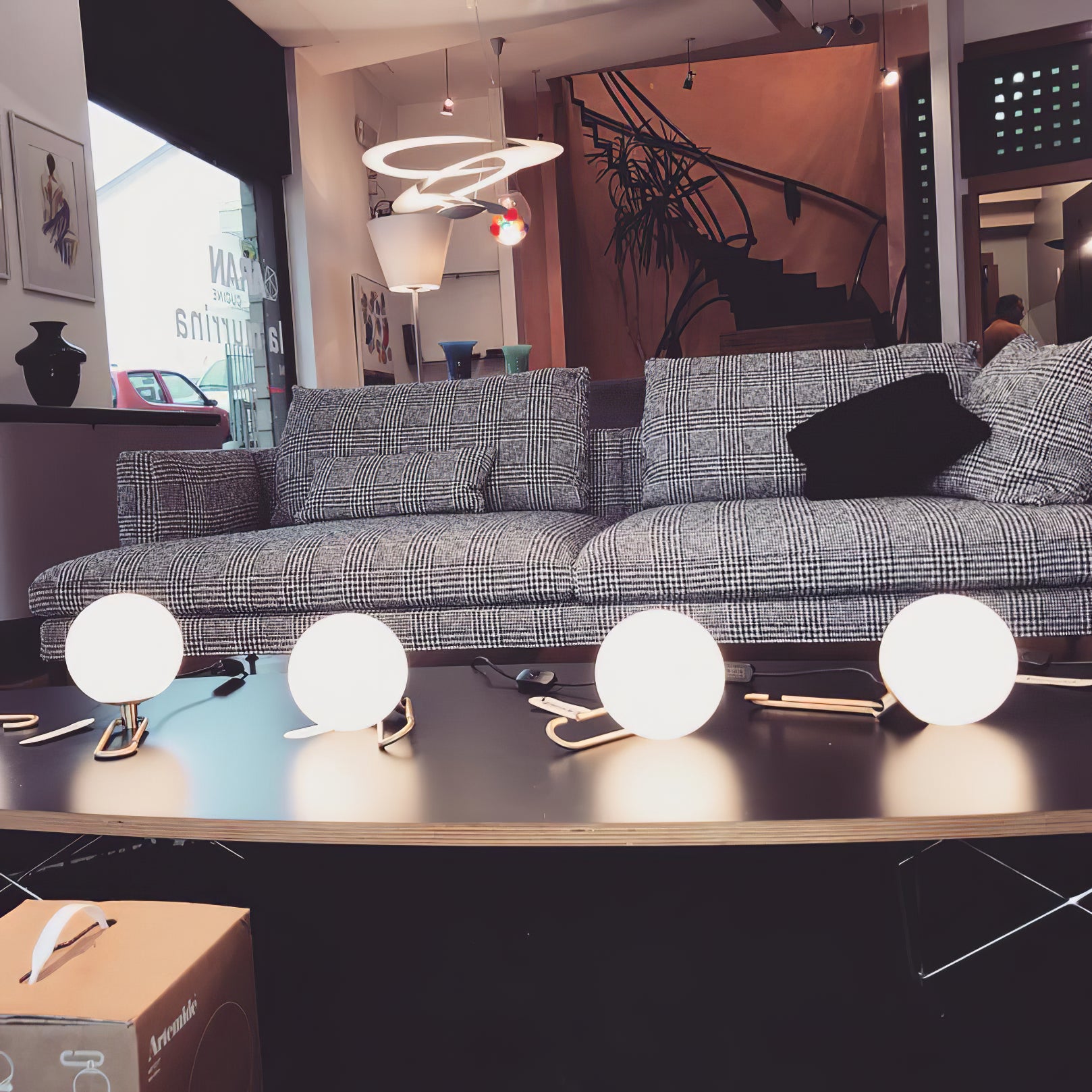 Modern NH Table Lamp - Stylish Bedside & Living Room Lighting for Home Decor | Energy-Efficient LED Desk Lamp with Adjustable Brightness | Perfect for Bedroom, Office & Study Room