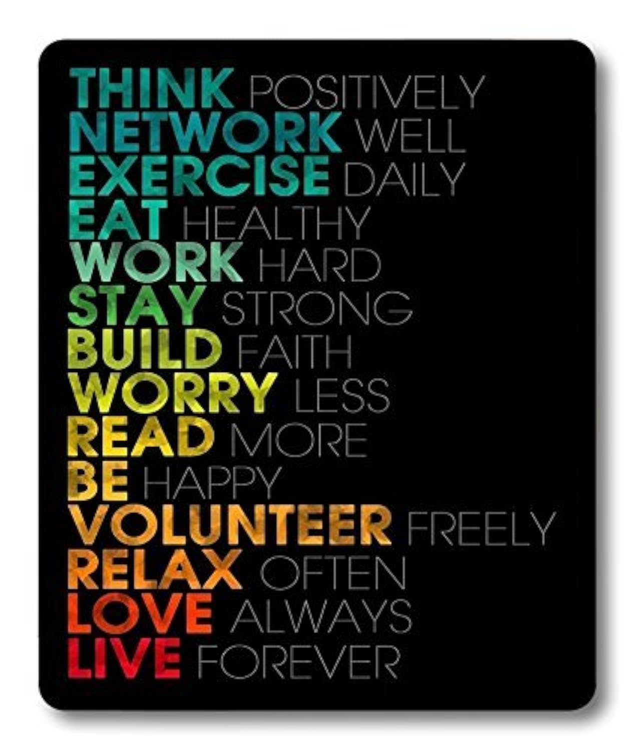 Custom Inspirational Quotes Rectangle Mouse Pad - Non-Slip Gaming Mouse Mat for Office & Home Use - Motivational Desk Accessory for Work, Study & PC Gaming