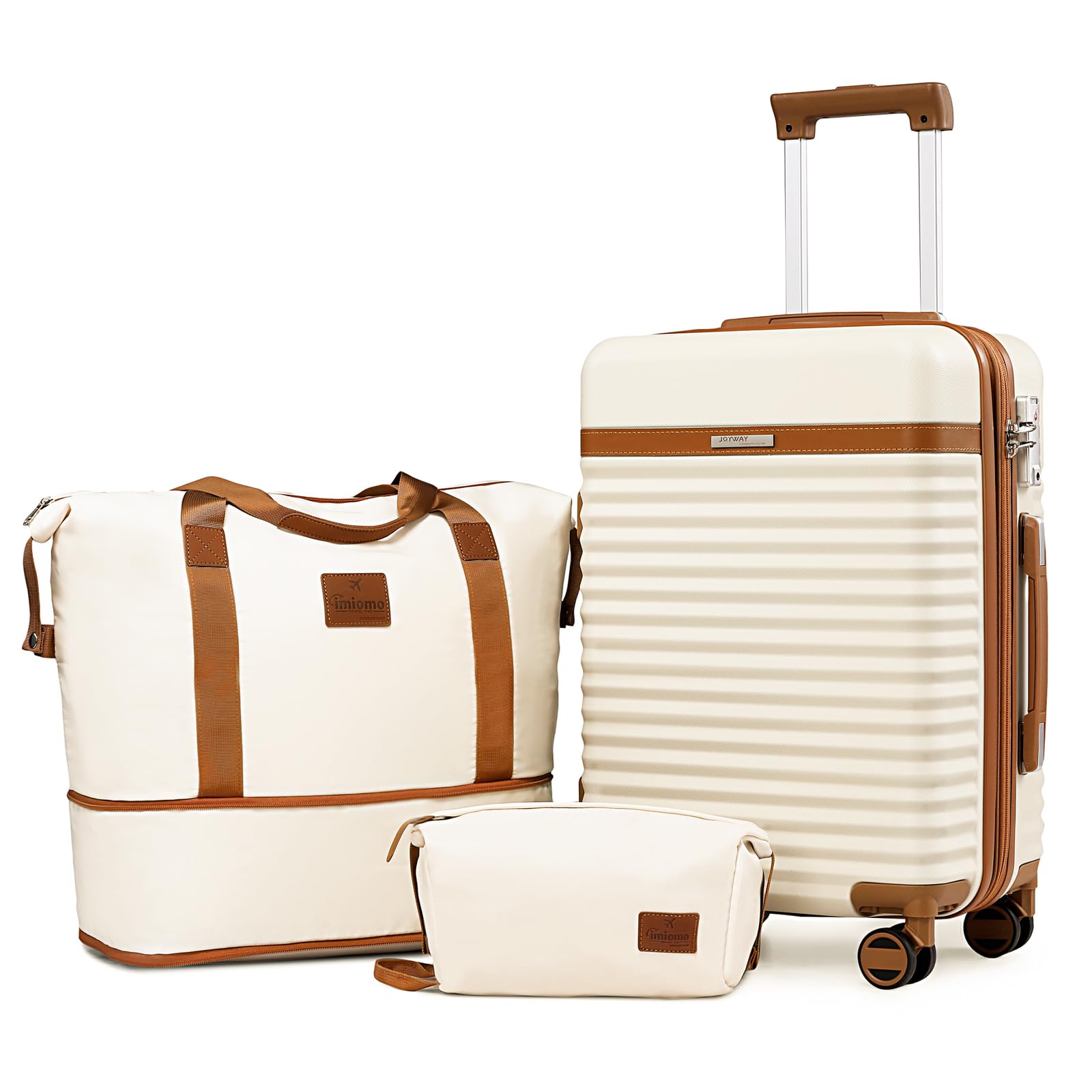 Joyway 20 Inch Carry on Luggage Set - 3 Piece Hardshell Spinner Suitcase with TSA Lock & Expandable Design + Duffel Bag | Perfect for Air Travel, Business Trips & Weekend Getaways