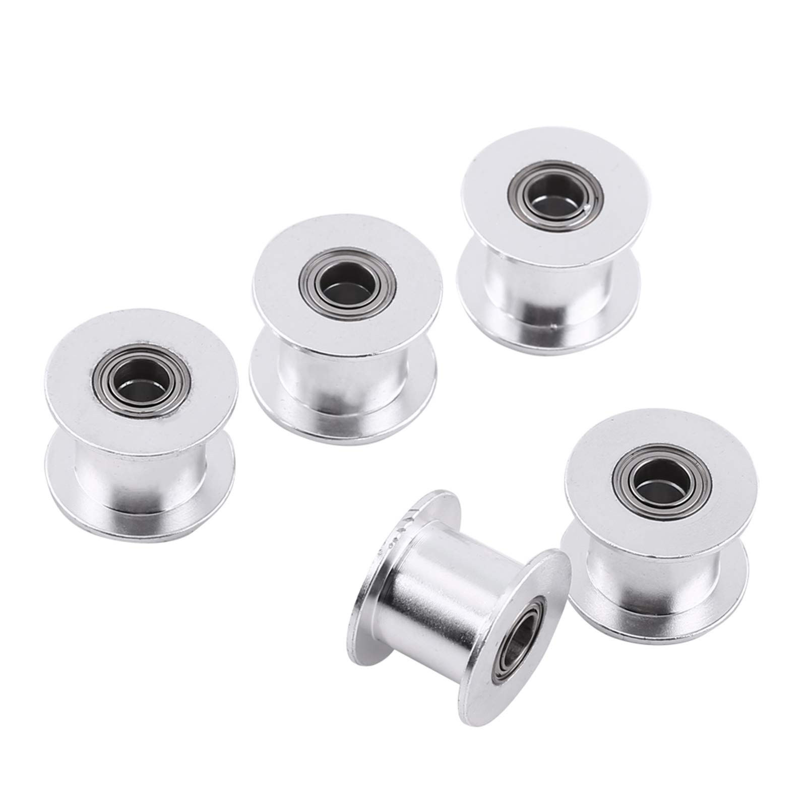 5pcs GT2 Idler Pulley Toothless Timing Belt Pulley 10mm Belt Width - Compatible with 3D Printers, CNC Machines & DIY Robotics Projects | Smooth Motion Transmission for Precise Printing & Manufacturing