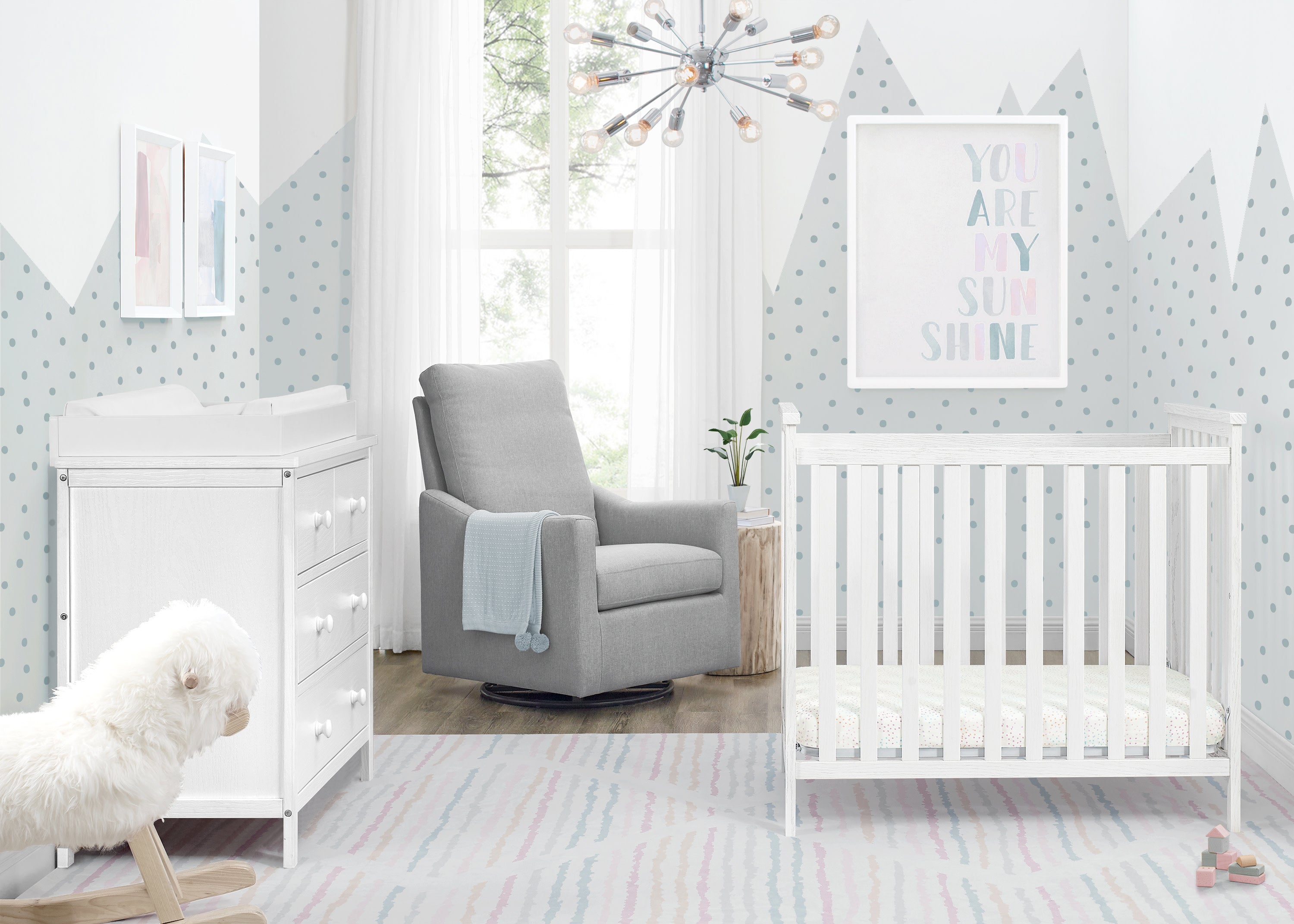 Middleton Mini Crib with 2.75 Inch Mattress - Portable Baby Crib for Small Spaces, Nursery & Travel | Perfect for Apartments, Daycare & Grandparents' House