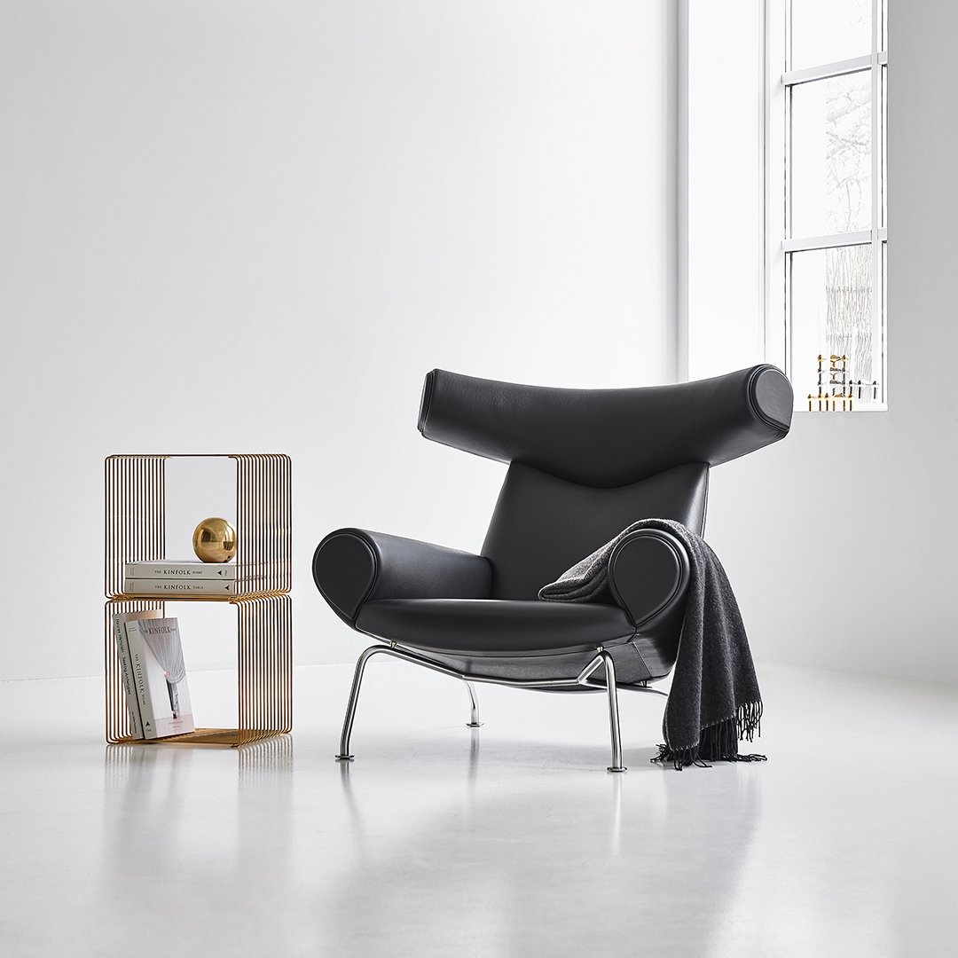Erik Jørgensen Wegner Ox Chair - Mid-Century Modern Leather Lounge Chair for Living Room, Office & Reading Nook - Premium Scandinavian Design Furniture for Home Decor