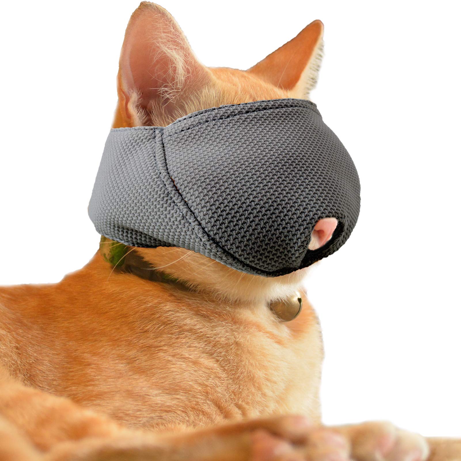 Breathable Mesh Cat Muzzle - Soft Mouth Guard for Biting Prevention, Chewing Control & Safe Grooming (Medium, Black) | Perfect for Vet Visits, Nail Trimming & Travel