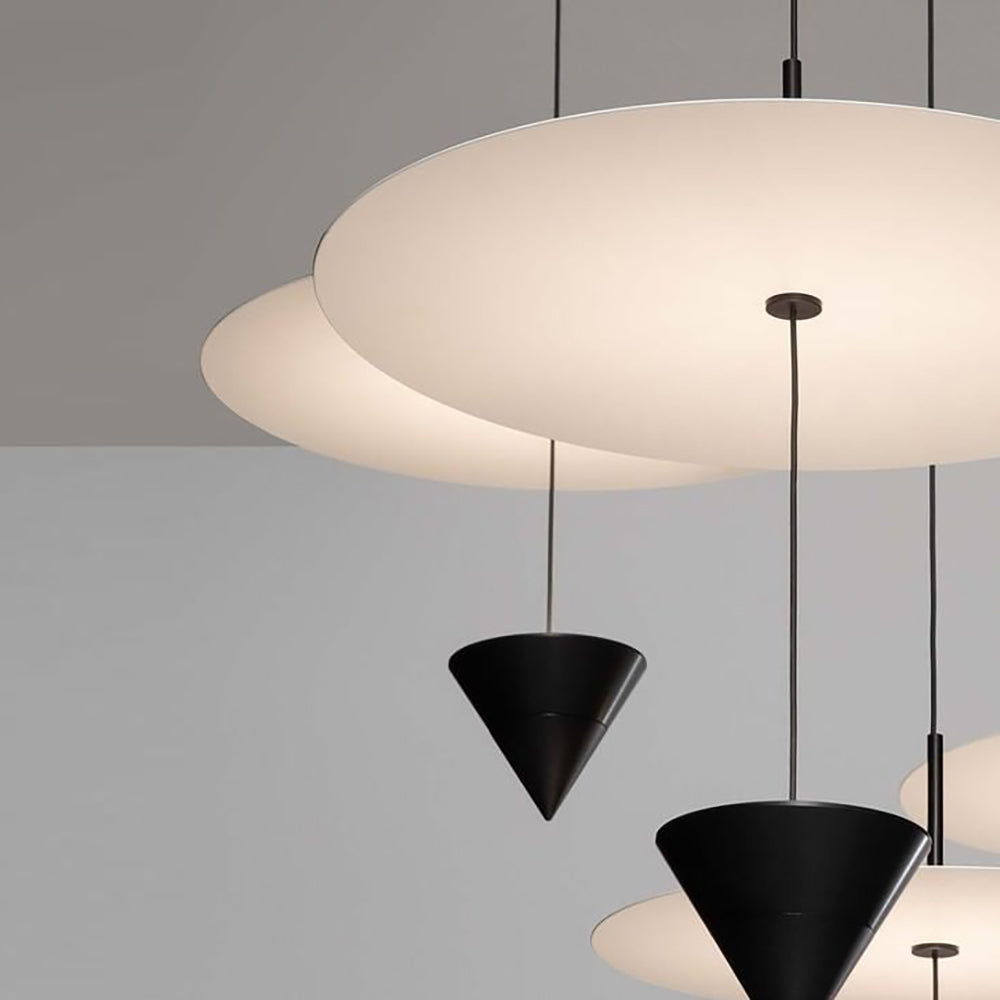 Stralunata Pendant Lamp - Modern Glass Ceiling Light Fixture for Dining Room, Kitchen Island & Bedroom Lighting | Elegant Hanging Chandelier for Home Decor