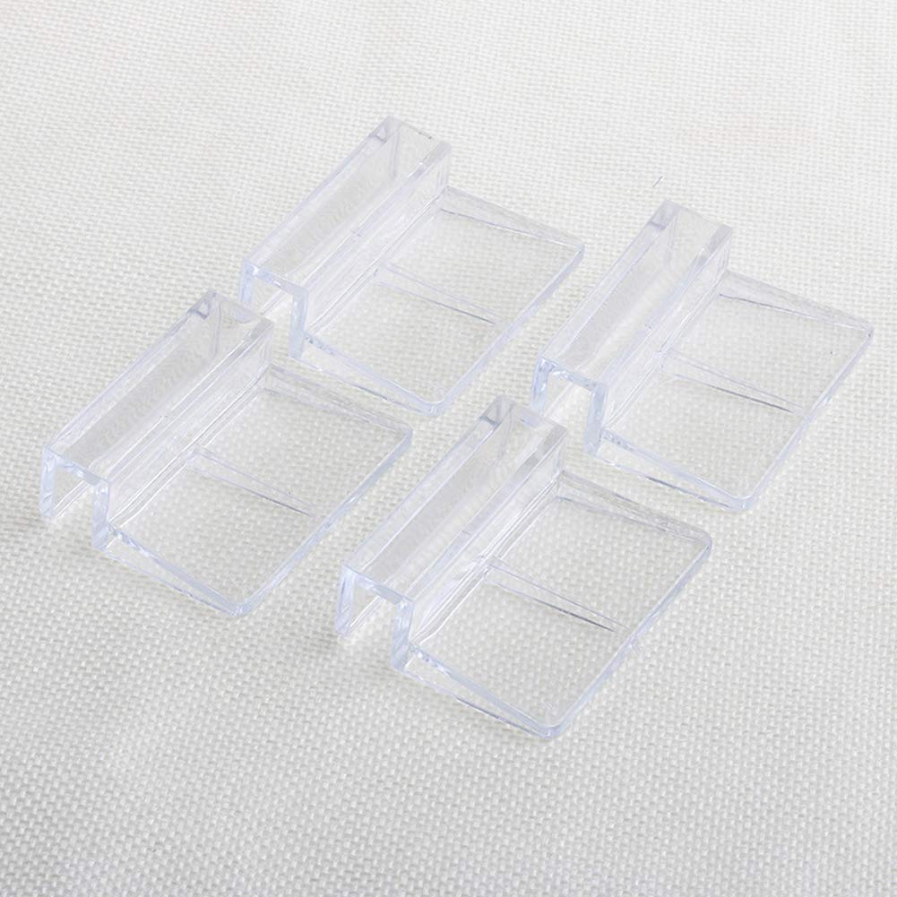 8mm Acrylic Aquarium Cover Clips - 6 Pack for Rimless Fish Tanks | Secure Glass Lid Support for Home & Office Aquariums